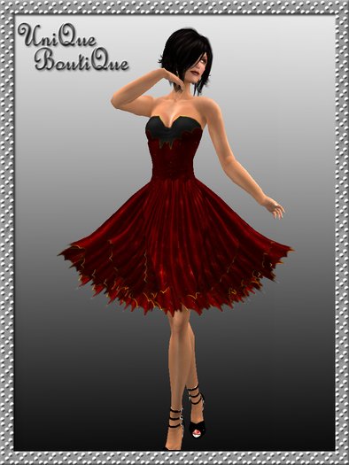 *UniQue* Bat Cocktail dress Red