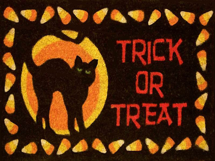 Halloween Cat mat & Flag