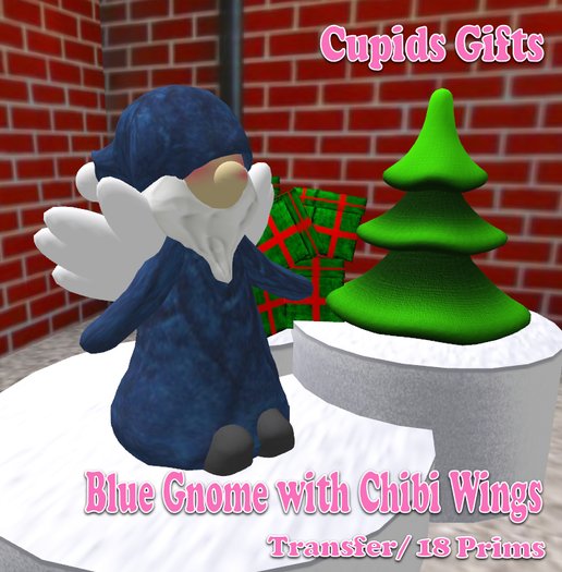 Cupids Blue Gnome with Chibi Wings [Boxed]