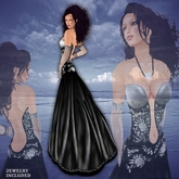 *Lurve* Silver Floral Gem Formal
