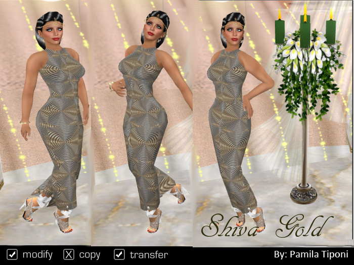 Shiva Gold Dress