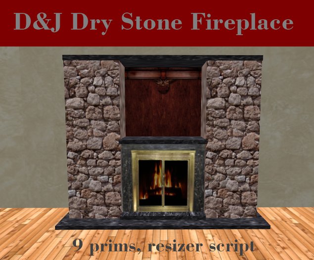 D&J Dry Stone Fireplace (boxed)