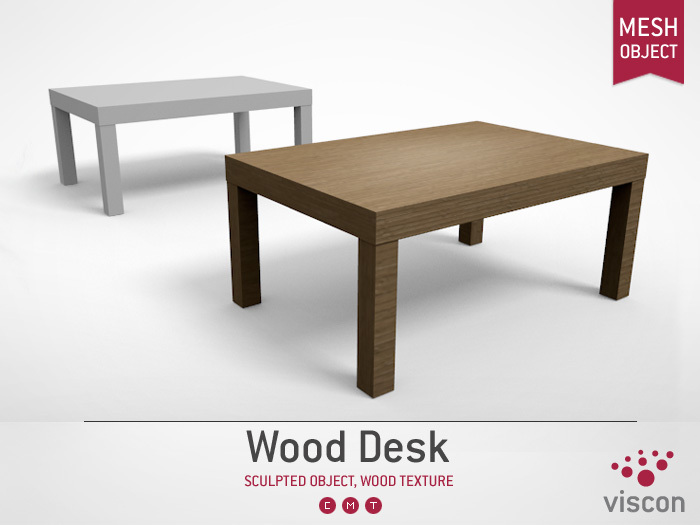 Viscon* Mesh Wood Desk