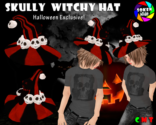 [S.K.] Skully Witchy Hat