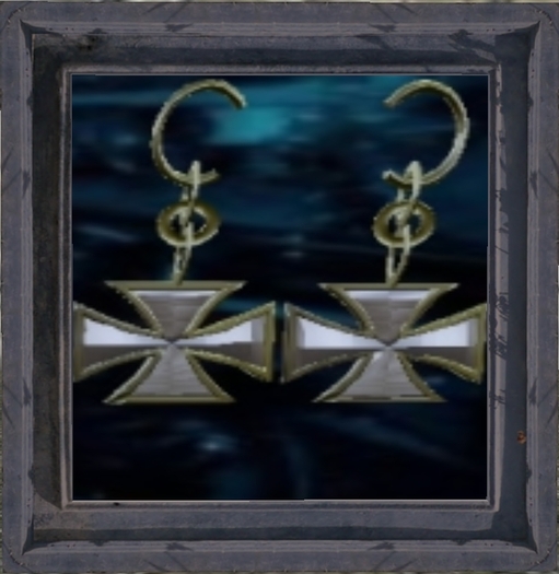 Earrings cross gold silver
