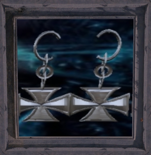 Earrings cross silver