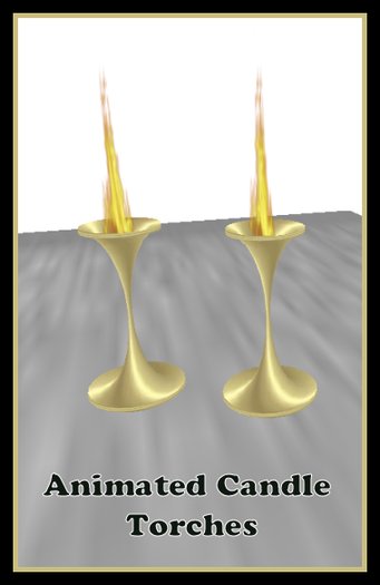 Animated Candle Torches gold