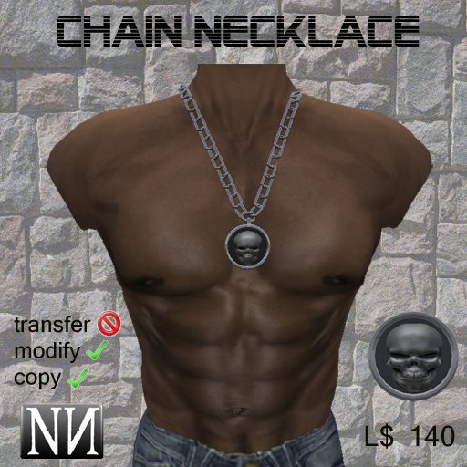 Chain Necklace with Skull