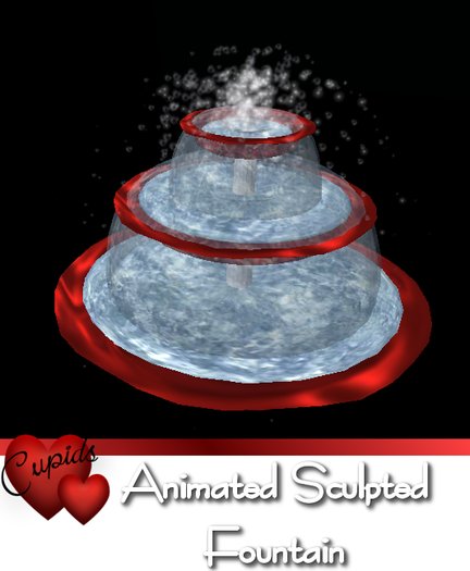 Animated Sculpted Fountain  red