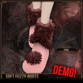 Mesh * =^.^= Curious Kitties - Soft Fuzzy Boots - Pink DEMO