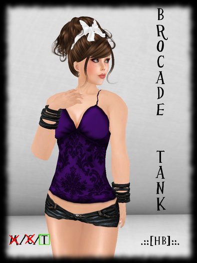 .::[HB]::.  Brocade Tank Purple 
