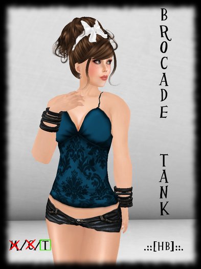 .::[HB]::.  Brocade Tank Blue