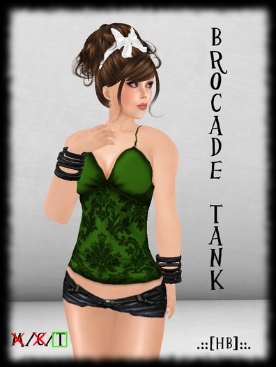 .::[HB]::.  Brocade Tank Green