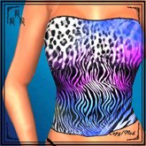 Rainbow Zebra Corset
