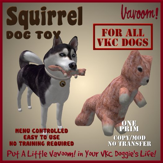 Squirrel Pet Toy by Vavoom! Boxed - Toys and Accessories for Virtual Kennel Club (VKC®) Pets - No Training Required