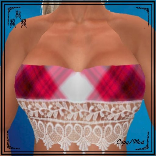 Red Plaid Tube Top