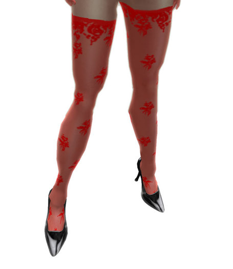 Vixenwear Red Lace Stockings