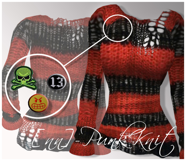 [nn] -Punk Knit -red