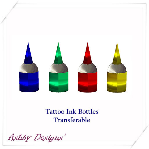 4 Tattoo Ink Bottles