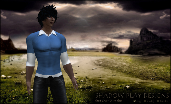 Shadow Play Designs - Shirt Over Shirt Blue