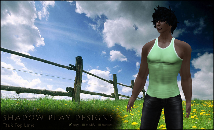 Shadow Play Designs - Tank Top Lime