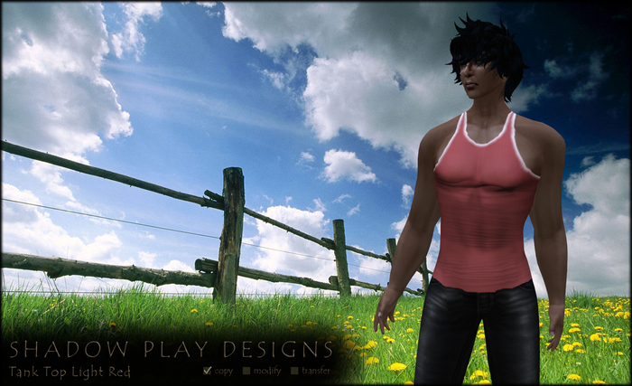 Shadow Play Designs - Tank Top Light Red
