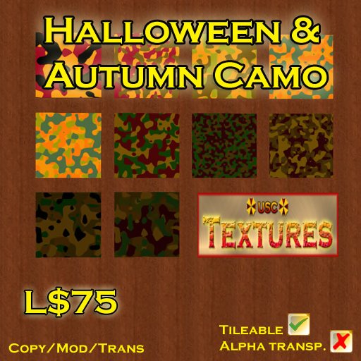USC Textures - Halloween & Autumn Camo 