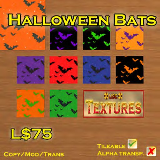 USC Textures - Halloween Bats