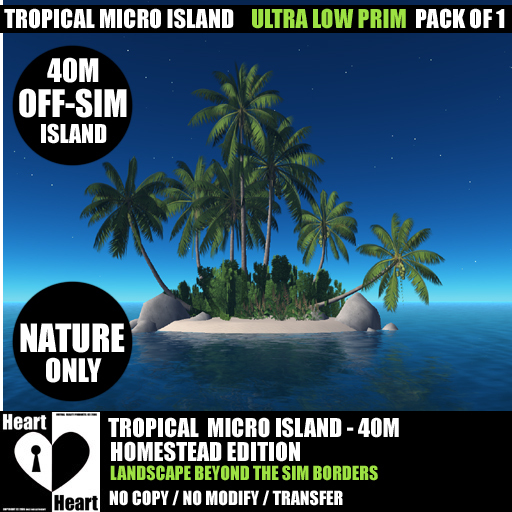 Palm Island - OFF SIM - Micro Island with Palms - 40m