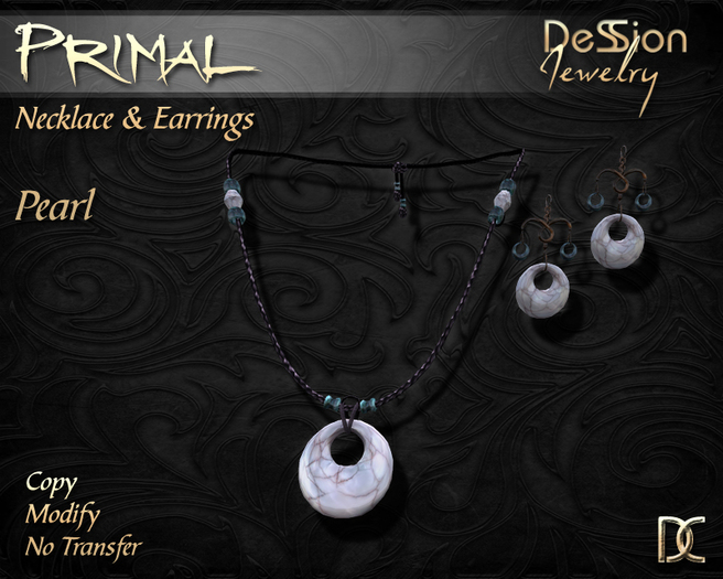 Primal Pearl Pendant and Earrings Set
