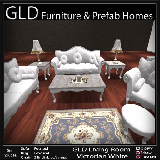 GLD Living Room Victorian White