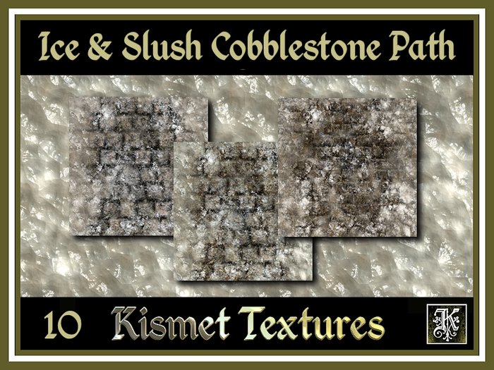 *Kismet* Ice & Slush Cobblestone Path Textures (10)