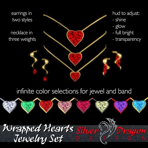 SDD Wrapped Hearts Jewelry Set
