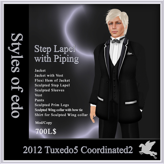 2012 Tuxedo5, Coordinated2, Styles of edo