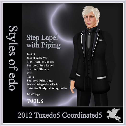 2012 Tuxedo5, Coordinated5, Styles of edo