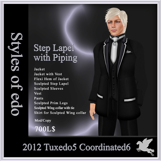 2012 Tuxedo5, Coordinated6, Styles of edo