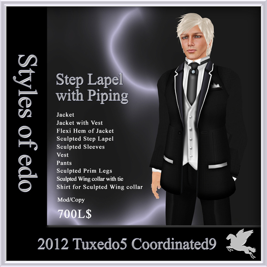 2012 Tuxedo5, Coordinated9, Styles of edo