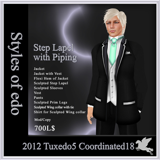 2012 Tuxedo5, Coordinated18, Styles of edo