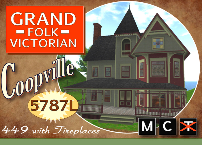 REDUCED PRICE! Coopville Grand FOLK Victorian House or Mansion