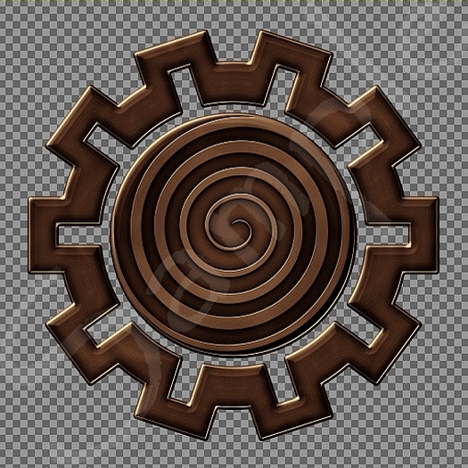 Steampunk Cog 10 FULL PERMS Alpha texture