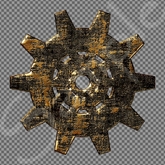 Steampunk Cog 9 FULL PERMS Alpha texture