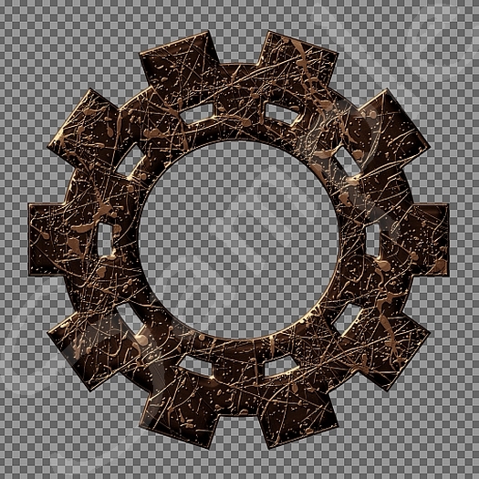 Steampunk Cog 7 FULL PERMS Alpha texture