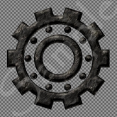 Steampunk Cog 5 FULL PERMS Alpha texture