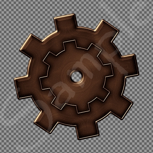 Steampunk Cog 2 FULL PERMS Alpha texture