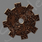 Steampunk Cog 1 FULL PERMS Alpha texture