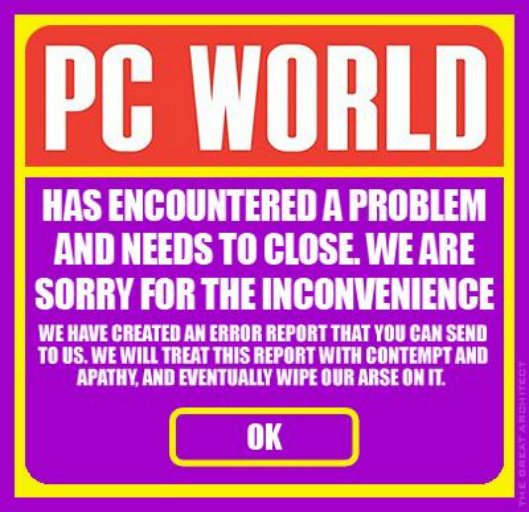 PC World sign