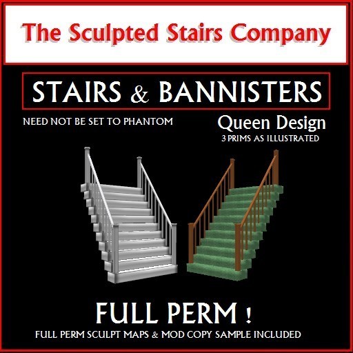 Stairs and bannisters Queen Design. Boxed