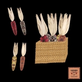 straw basket with Indian corn