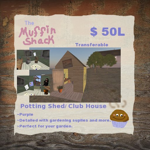 ~*The Muffin Shack*~ Potting Shed/ Club House {Yellow}  {Boxed}