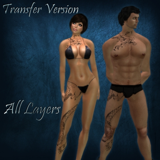 Dragon Full Body Tattoo (Transferable Version)